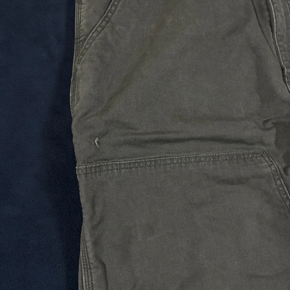 Carhartt Double Knee Pants Men 42x30 Gray Rugged Flex Canvas Work Utility 102802